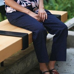 Kiriko indigo kasuri Japanese monpe pants